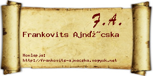 Frankovits Ajnácska névjegykártya